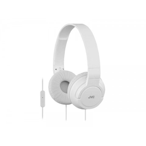 Ausinės su laidu 1.2m ir mikrofonu JVC HAS-R185WE baltos (white) 